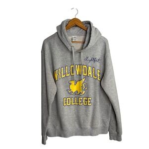 Disney Men's Hoodie XL Gray Onward Lightfoot Willowdale College Logo
